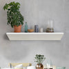 Small Wedge Wood Floating Wall Shelf - White